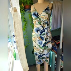 Hawaiian Vacation, Bodycon, Midi Dress, Size Small